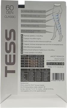 Колготки MICROFIBRA 60 DEN TESS RUDE, матовые