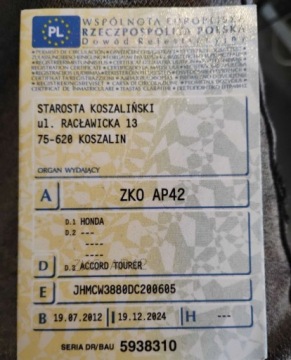 Honda Accord VIII 2012 Honda Accord 2012r, 2.2 Diesel. AUTOMAT. Uszkodzony przod. Jezdzi. 2.2, zdjęcie 20