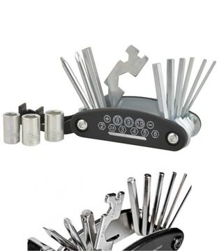 Multitool Zestaw Kluczy Rowerowych SX 16w1 Lekkie