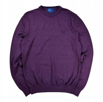 Sweter Wełniany FRED PERRY Merino Wool Casual M