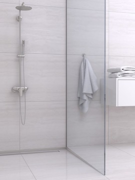 ПОЛОСКА НАКЛОННАЯ BALNEO ПРАВАЯ 120 НАПОЛЬНАЯ МАТОВАЯ СТАЛЬ