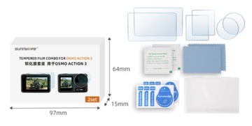 Защитное закаленное стекло 9H для объектива экшн-камеры DJI OSMO 3–6 шт.