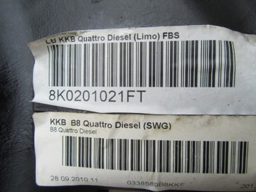 NÁDRŽ PALIVA AUDI A4 B8 3.0TDI QUATRO DIESEL 8K0201021FT