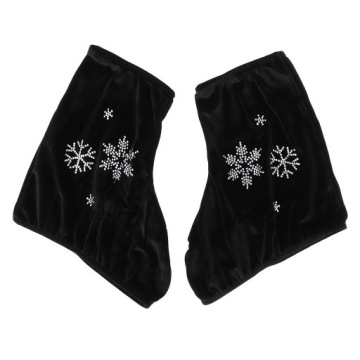 2pcs Бархатные крышки сапоги фигурное катание сапоги лед черный-L как описано