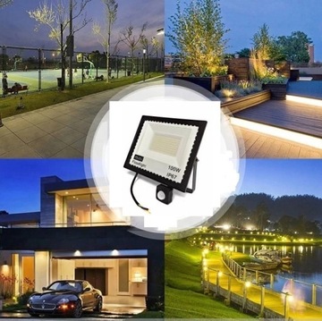 Галогенный светодиодный прожектор с датчиком движения, 100 Вт IP