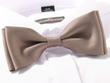 МУЖСКОЙ БЕЖЕВО-КОРИЧНЕВЫЙ ГАЛСТУК-БАБОЧКА 