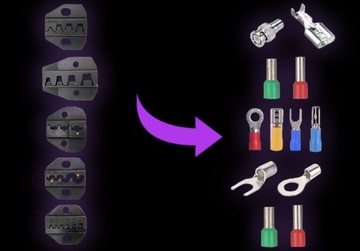 ZESTAW ZACISKARKA I ŚCIĄGACZ IZOLACJI + 5 KOŃCÓWEK