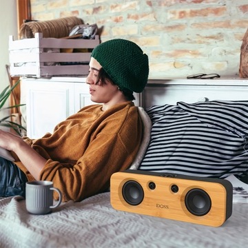 Домашняя акустическая система DOSS, дизайн из натурального бамбука SoundBox H200, беспроводная связь 5.3