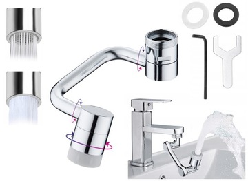 PERLATOR M22/M24 PRZEDŁUŻKA obrotowa do kranu wylewki - 2 FUNKCYJNA