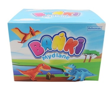 разноцветные мыльные пузыри 60 мл ДИНОЗАВРЫ 12 шт.