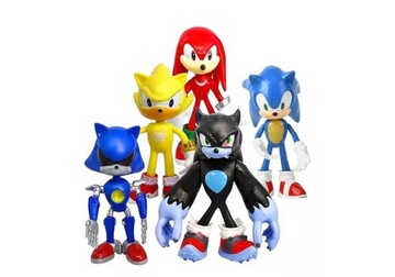 FIGURKI SONIK SONIC 2 THE HEDGEHOG, zestaw 5 szt. 6 cm