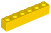 LEGO Klocek 1x6 Żółty/Yellow (3009/300924) x1