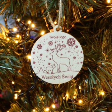 Елочные игрушки с логотипом компании, кулон, 100 шт.