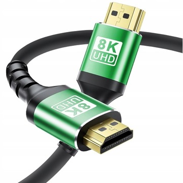 KABEL PRZEWÓD ZŁĄCZE HDMI - HDMI 2.1 UHD 8K 60Hz 4K 144Hz HIGH SPEED 1M