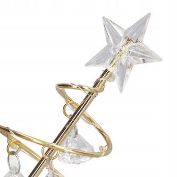 ЗОЛОТАЯ ХРУСТАЛЬНАЯ РОЖДЕСТВЕНСКАЯ ЕЛКА, УКРАШЕНИЕ СВЕТОДИОДНОЙ ЛАМПЫ