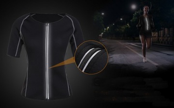 Женская утягивающая тренировочная футболка из неопрена для фитнеса, M/L