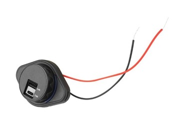 ŁADOWARKA SAMOCHODOWA DO ZABUDOWY USB-A 2,4A + TYPE-C 2,4A, TOTAL 4,8A