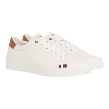 TOMMY HILFIGER BUTY MĘSKIE SKÓRZANE MODERN VULC LTH LOW WL ECRU r.43