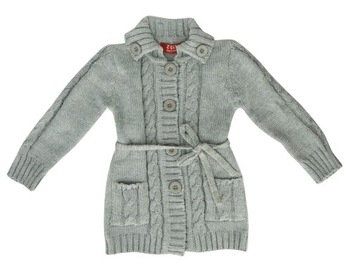 792 Rozpinany sweter z paskiem rozmiar 98