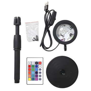 LAMPA PROJEKTOR ZACHÓD SŁOŃCA SUNSET WIELOKOLOROWA RGB LED NOCNA NASTROJOWA