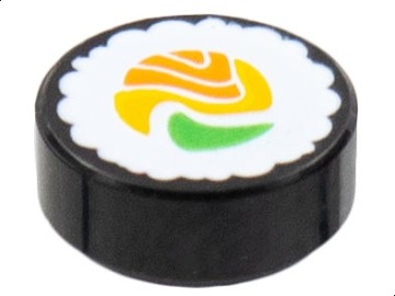 LEGO 98138pb261 1x1 Tile SUSHI (1g)