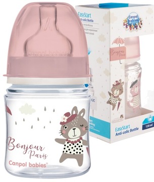 CANPOL BUTELKA ANTYKOLKOWA 120ML SMOCZEK 0m+ PARIS