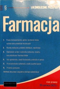 Farmacja - ujednolicone przepisy Praca zbiorowa