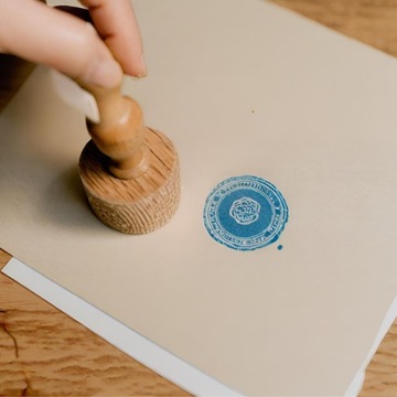Stempel pieczątka LOGO TEKST rysunek decoupage Ex libris Exlibris 80x50