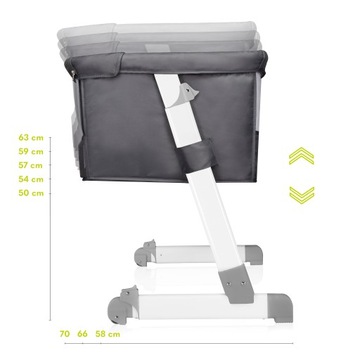 Боковая кровать TRAVEL на колесах 2в1 + ТОЛСТЫЙ МАТРАС Lionelo Theo