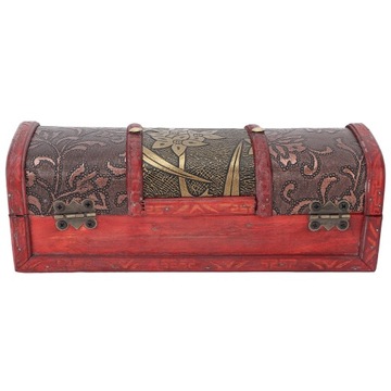 Retro Drewniane Pudełko z Biżuterią Elegancki