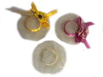 НАТУРАЛЬНАЯ ШЛЯПА ДЛЯ УКРАШЕНИЯ ШАПКА 10 СМ