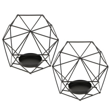2 szt. Wystrój domu drut pusty 3D geometryczny podgrzewacz