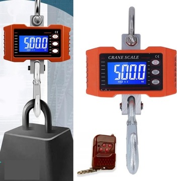 Waga Hakowa Elektroniczna 1000 kg Wisząca Przemysłowa Pilot Wyświetlacz 1T