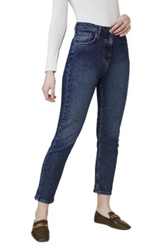 W7E01 SPODNIE JEANSOWE GRANAT MOM JEANS OASIS 36