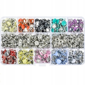NAPY ZATRZASKI SPRINGI 9.5mm 10 Kolor METAL 200kpl