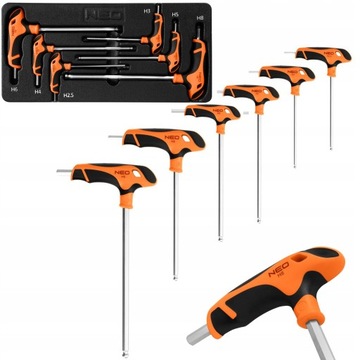 ШЕСТИГРАННЫЕ КЛЮЧИ NEO 6 ЭЛЕМЕНТОВ H2,5-H8 ВСТАВКА ДЛЯ ЯЩИКОВ ГАРДЕРОБА 84-254