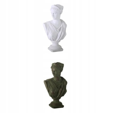 2x Głowa Diany Statua Popiersie z Żywicy Grec