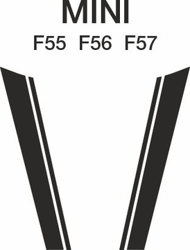 Naklejki na maske Mini F55 F56 F57 Dopasowane