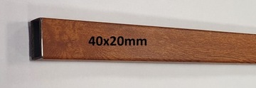 profil 40X20 mm panel drewnopodobny imitacja drewna 2 mb