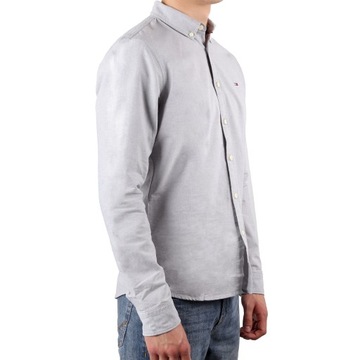 Koszula męska Tommy Jeans TJM COTTON OXFORD SHIRT LIGHT GREY