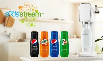 4x КОНЦЕНТРАТ СИРОПА SODASTREAM 7UP MIRINDA PEPSI / MAX 9L НАПИТОК 440 мл