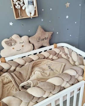 OCHRANIACZ WARKOCZ DO ŁÓŻECZKA +TROCZKI x 6szt 360cm/18cm MOCOWANIE