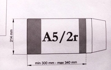 Okładka na brulion A5 regulowana 214 mm pakiet 5 sztuk
