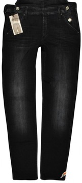 LEE ogrodniczki RELAXED dark graphite jeans BIB LOGGER _ S