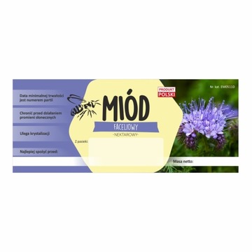 Etykieta na miód Faceliowy EM0511 - małe