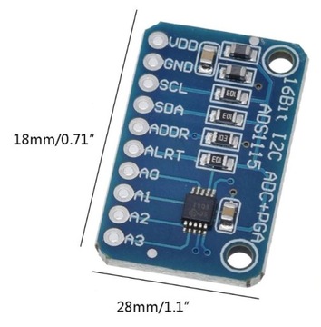 ADS1115 16-битный 4-канальный модуль преобразователя АЦП Arduino