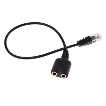Podwójny 3,5 mm Jack do wtyczki RJ9