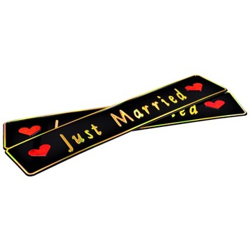 2 Tablice ślubne do ramek rejestracyjnych imiona