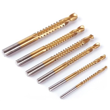 НАБОР СВЕРЛ 6 шт. СВЕРЛА ДЛЯ ФРЕЗЕРОВКИ ПО МЕТАЛЛУ, ДЕРЕВЮ