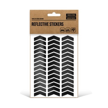 Naklejki odblaskowe STRZAŁKI na rower, kask, auto